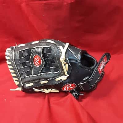 Rawlings black tan leather stitched the gold glove company leather palm 12 and a half inch catchers Mits mitt