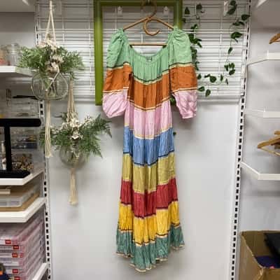 Hammock & Vine Brand New With TagsWomens  Size 16 Maxi Dress / Off The Shoulder  Multicoloured 