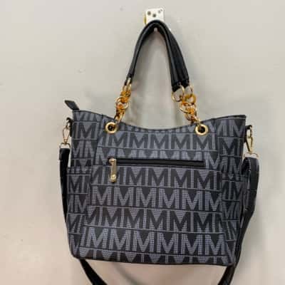Mia Farrow Womens Medium Handbag / Shoulder Bag Black  / Blue 