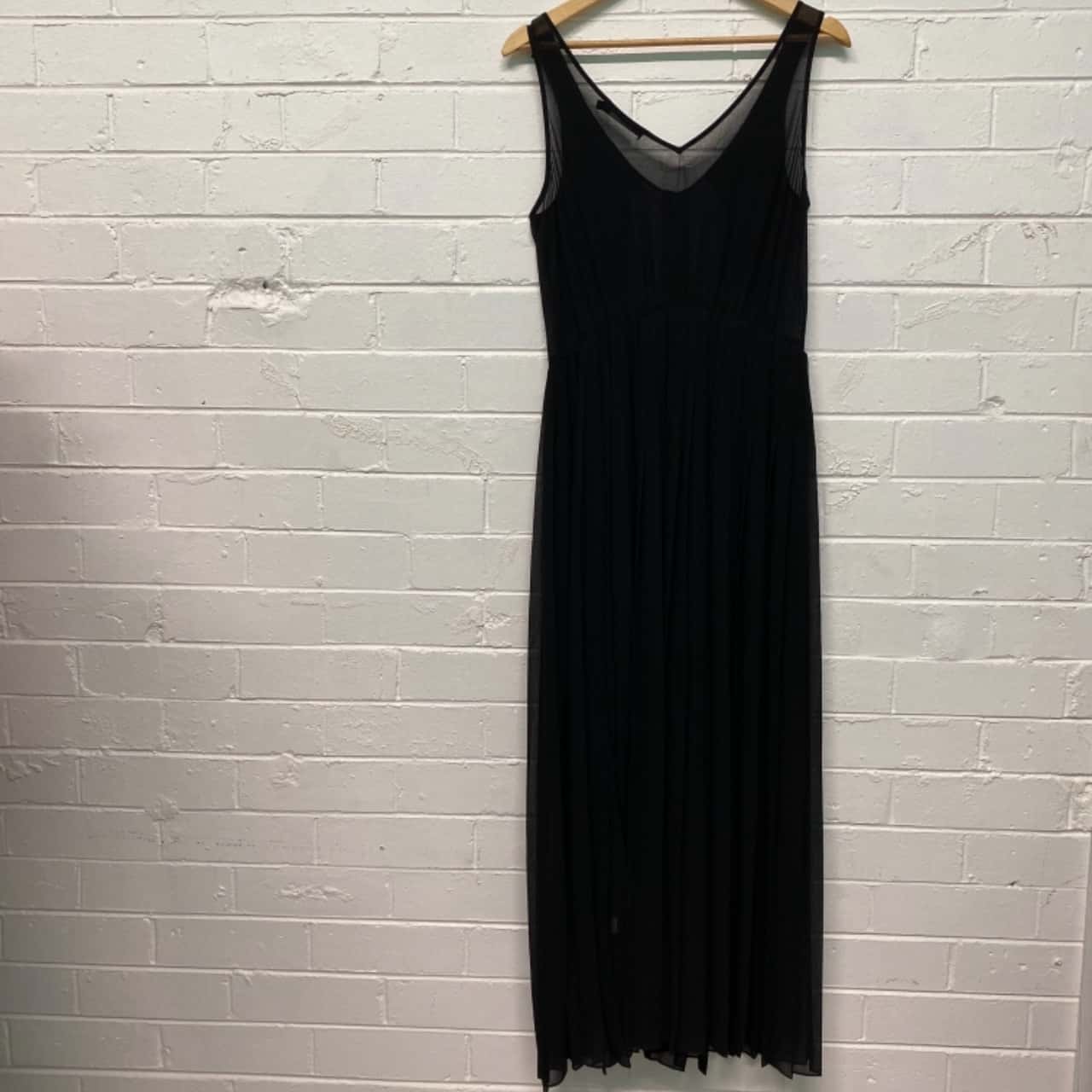 Sportsgirl Womens Size 10 Sleeveless Dress Black (s)