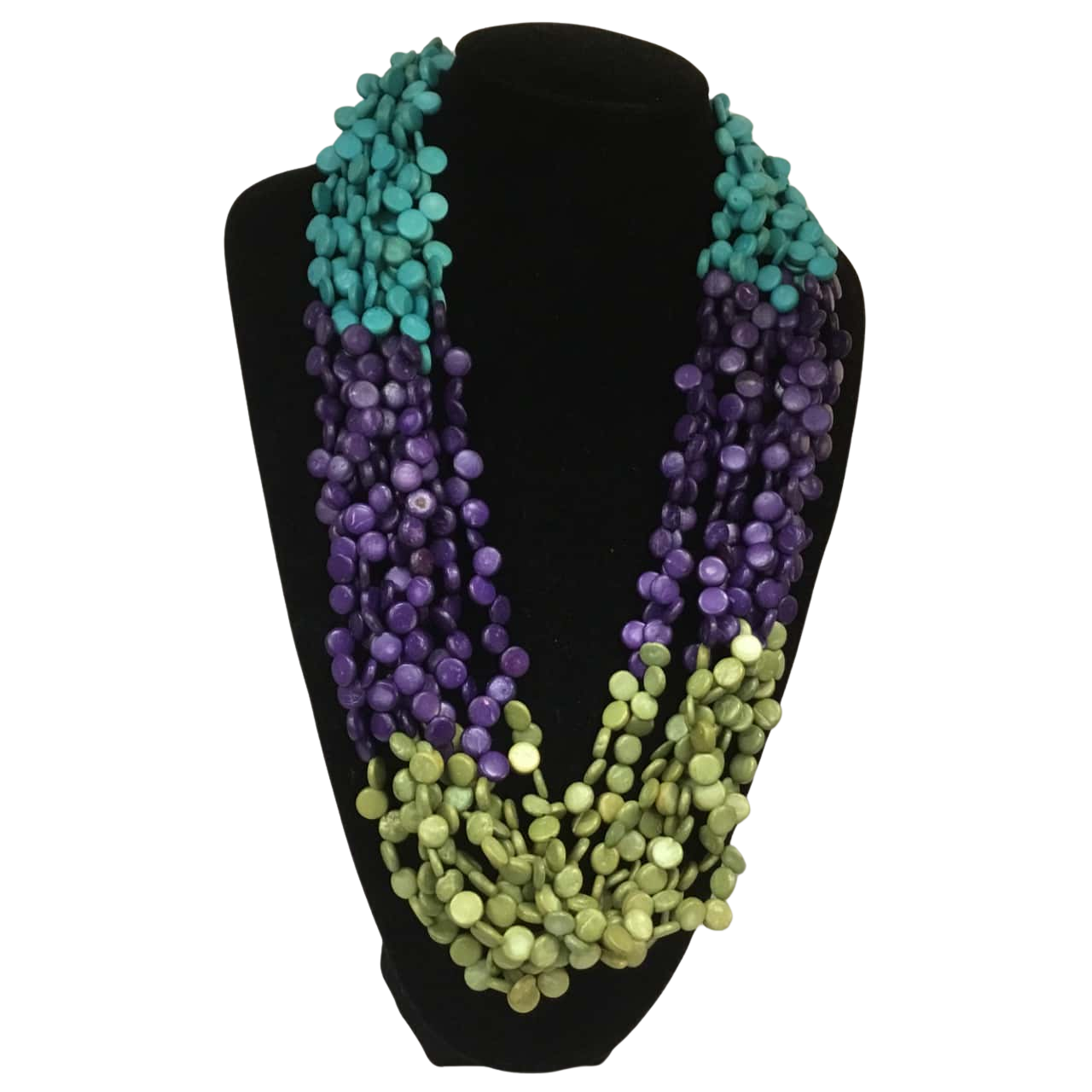 Multicolor - Miniature Handpainted Wooden Necklace With Beads main image 1