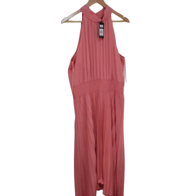 NEW Basque Women's Pastel Topic Sleeveless Dress - Size 18 - Pink  