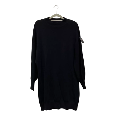 Cue Womens  Size M Long Sleeve Knit Dress Black  