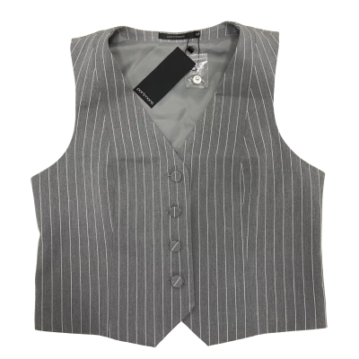 Brand New - Portmans - Womens Pinstripe Vest - Size 12 - Grey / White 