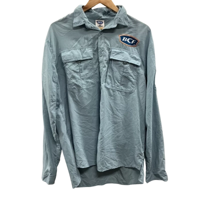 BCF Mens  Size M Long Sleeve Shirt Blue 
