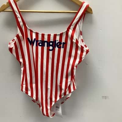 Wrangler Womens  Size 14 Red / Striped / White swim One pace was $89.95 new