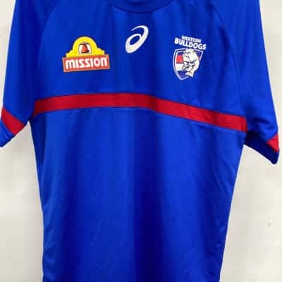 Western bulldogs AFL Mens  Size S T-Shirt Blue / Red 