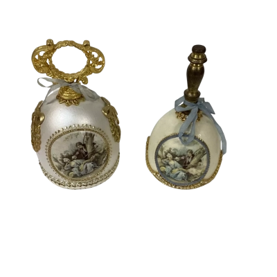 Hand painted Ornamental Eggshell Bells