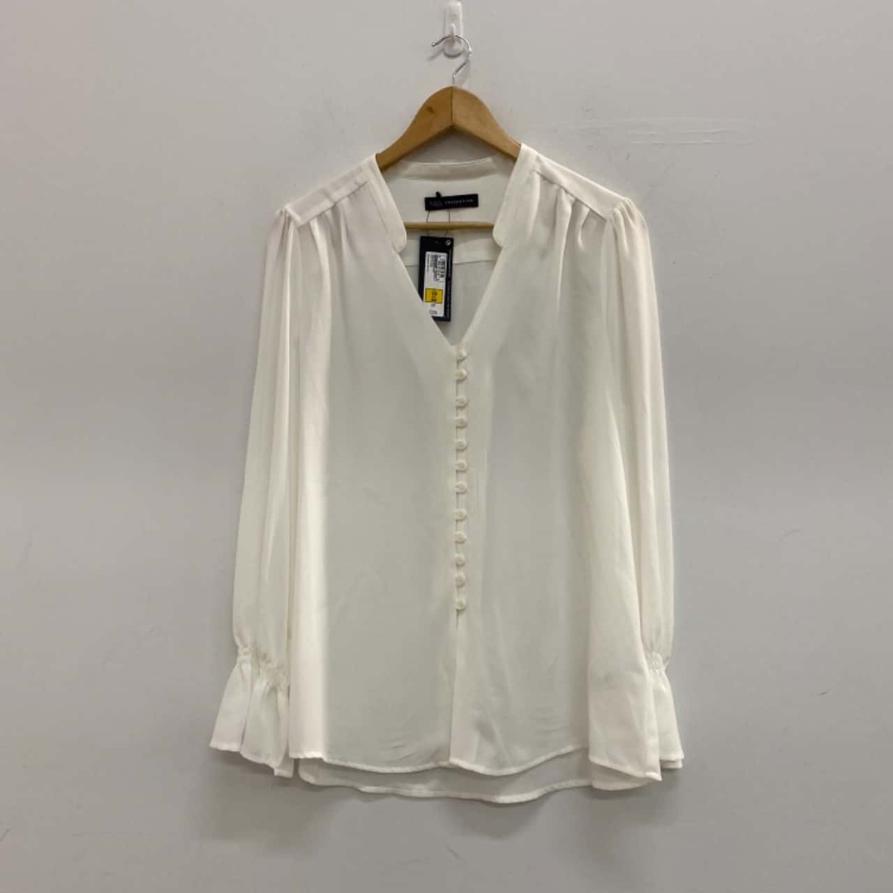 Marks & Spencer Womens Size 16 Long Sleeve Off White (s)