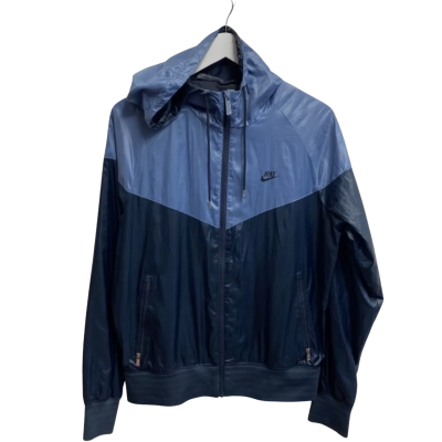 Nike Mens Size M Front Zipper / Hood Jacket Blue 