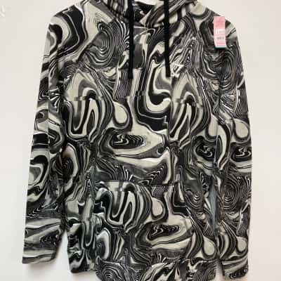 Gymshark Mens  Size M Hoodie Black  / Grey / Multicoloured / Pattern / White 