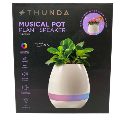 Thunda Musical Plant Pot Speaker (Bluetooth, 360 Sound, Rgb Lights)     Brica1