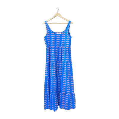 Mister Zimi Size 10 Casual Dress Blue/Multicoloured/Pattern/Pink  