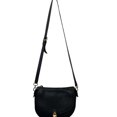 Mimco Black Sadle Lock Cross Body Bag 