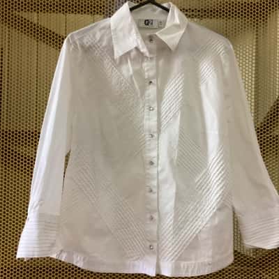 George Gross  Womens  Size 18 3/4 Sleeve Shirt White 