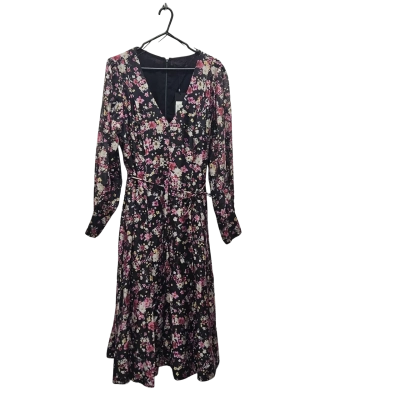 Portmans ditsy Floral  Midi Dress Beige / Black  / Floral / Pink  