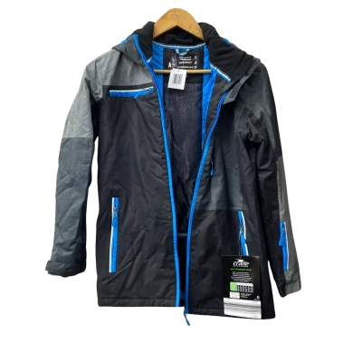 Crane Boys Snowboard Jacket Size 12 Black  / Blue 