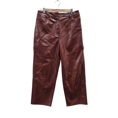 Tibi Paris Womens  Size 29 Straight Leg Pants Maroon 