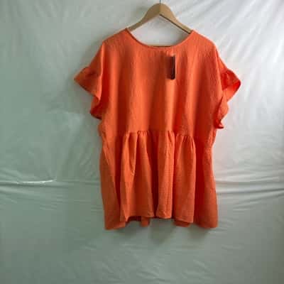 Autograph Womens Size 18 Short Sleeve Top Orange BNWT