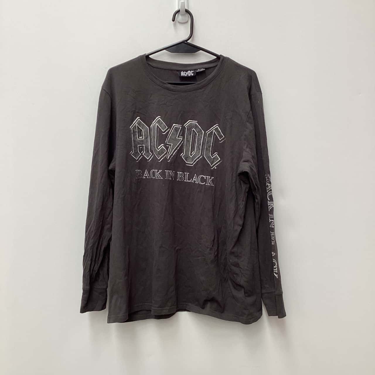AC/DC Mens Long Sleeve Size XXL Washed Black(s)