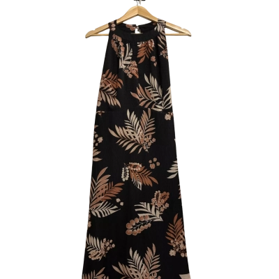 Estelle,Womens, Size 18, capri sunset print black sleeveless dress