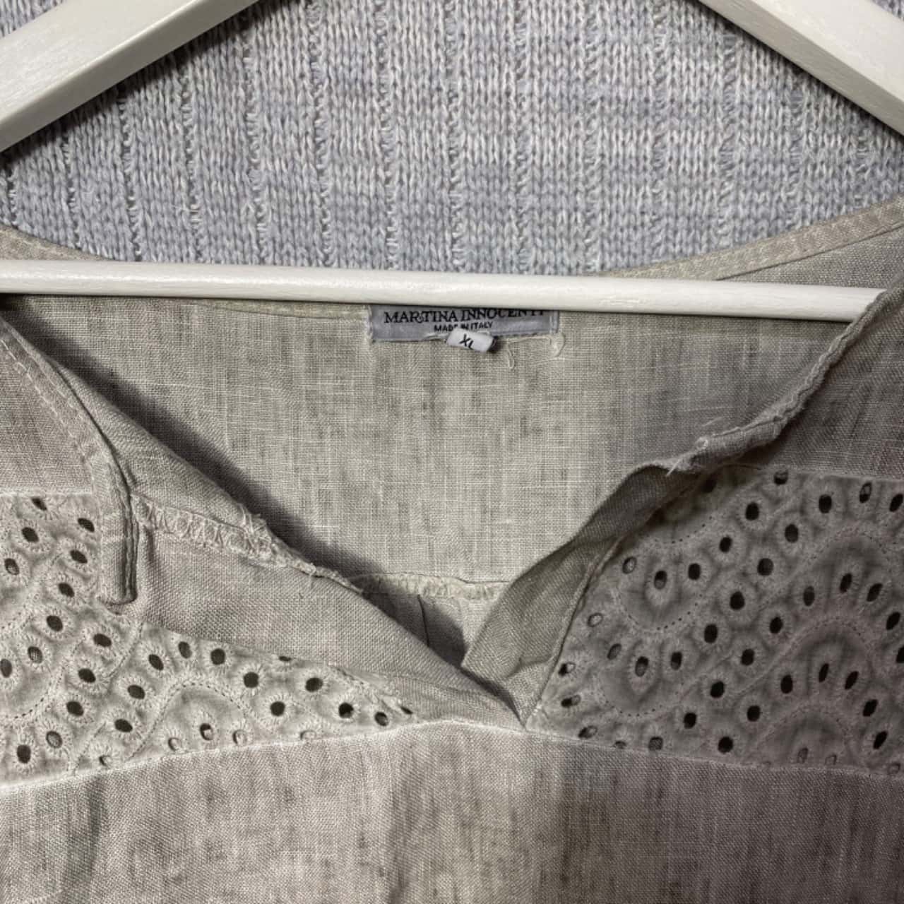 Martina Innocenti Women Size XL Grey Linen Top(s) - Used Very Good | Salvos  Stores