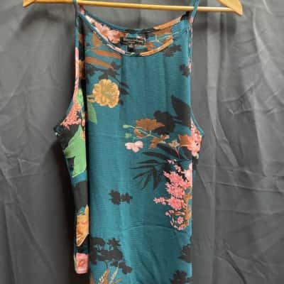 Caroline Morgan Womens Size 16 Green Floral Top