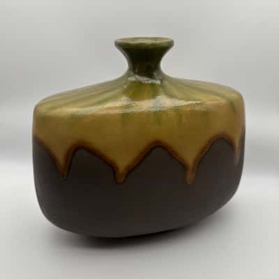 Handmade Drip Glaze Dry Flower Pottery Vase 