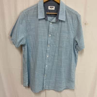 Maddox Men’s  Size XL Short Sleeve Shirt Blue 