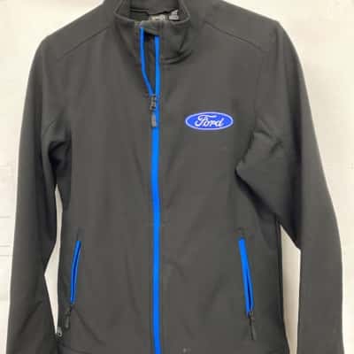 Ford Mens  Size M Front Zipper Black  / Blue 