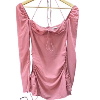 House of CB  Womens  Size XS Pink  Chiffon Mini Halter Dress