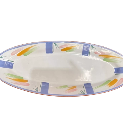 Terracotta platter by Jan Lewis Bessemer vintage platter Bessemer tray