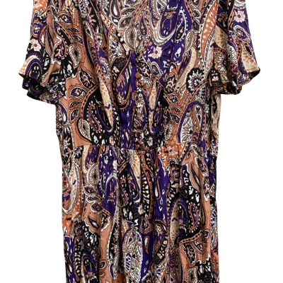 beme Womens  Size 16 Casual Dress / Maxi Dress Champagne / Orange / Pattern / Purple 