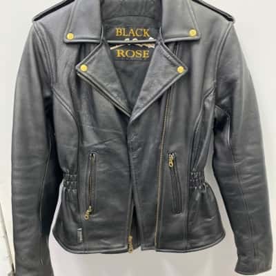  Womens  Size S Leather Jacket Black  