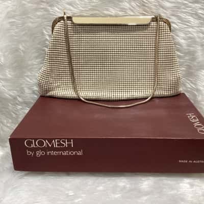 Glomesh Womens Cream Clutch Purse 