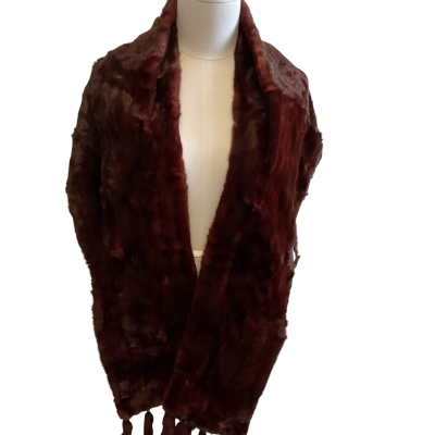 VINTAGE “Wilson Furs Sydney” Womens  rabbit - brown and red blend