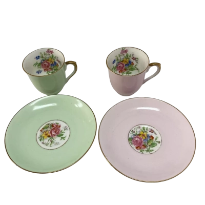 Colclough China 2 x Small Cup and Saucer Sets