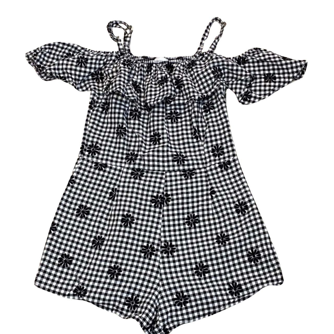 KIDS PLAYSUIT WITH FRILL SLEEVE 12-14 ALL IS NOUVEAU