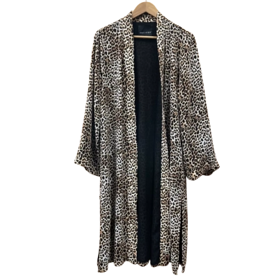 Decjuba Leopard Print Long Over Top Size S
