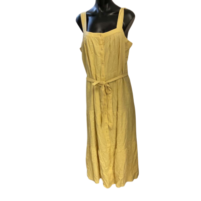 Sportsgirl Womens  Size 14 Shoestring Strap Dress Yellow 