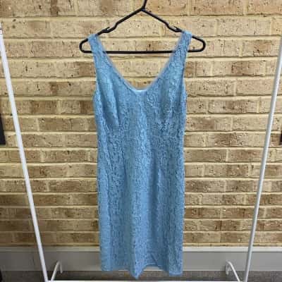  Womens Allure designs blue lace dress Size 10 