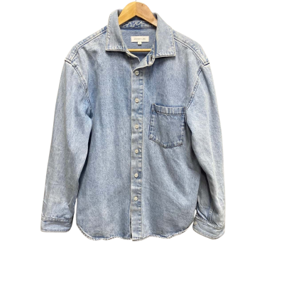 Assembly Label Mens  Size M Long Sleeve Denim Shirt Blue 