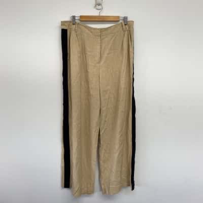 Veronika Maine Beige Wide Leg Pants  Size 14 