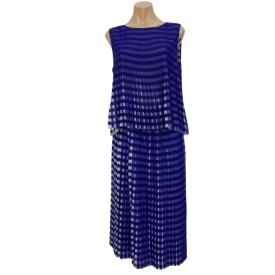 Gorman Womens Size 12 / 14 Blue Stripe Skirt/top 