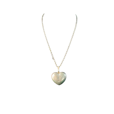 Womens Sterling Silver (stamped) Heart pendant and Necklace / Pendant Silver 21.1 grams