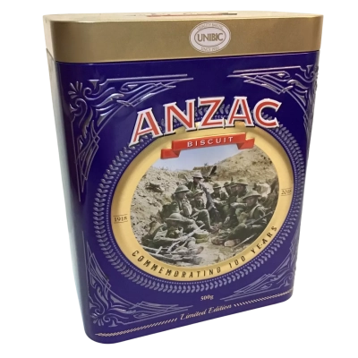 ANZAC Unibic Biscuit Tin Commemorating 100 Years Limited Edition