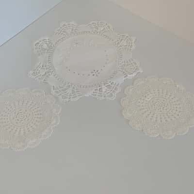 3 Round Doilies