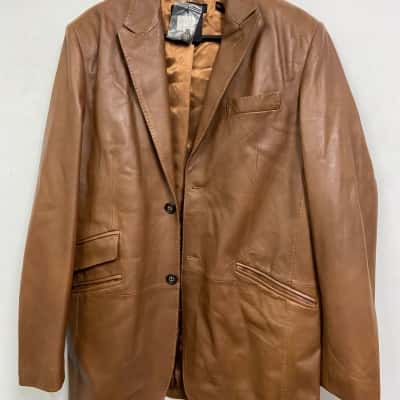 Blaq Mens Size L Leather Jacket 