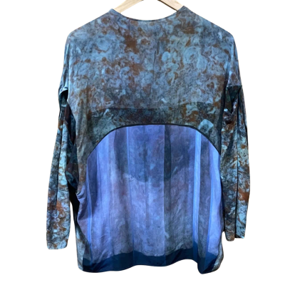Anntian Grey/Patterned Long Sleeve Top Size 1