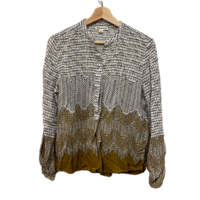 Whistles Womens Top Size S Black  / Brown / Pattern / White 